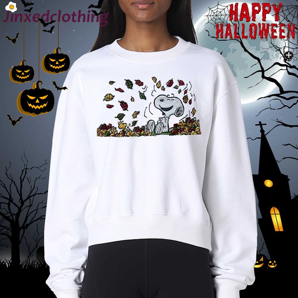 Halloween Pumpkin Snoopy Embroidered Sweatshirt Happy Sunday Snoopy 